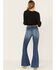 Image #1 - Shyanne Women's Medium Wash High Rise Eden Stretch Flare Jeans, Medium Wash, hi-res