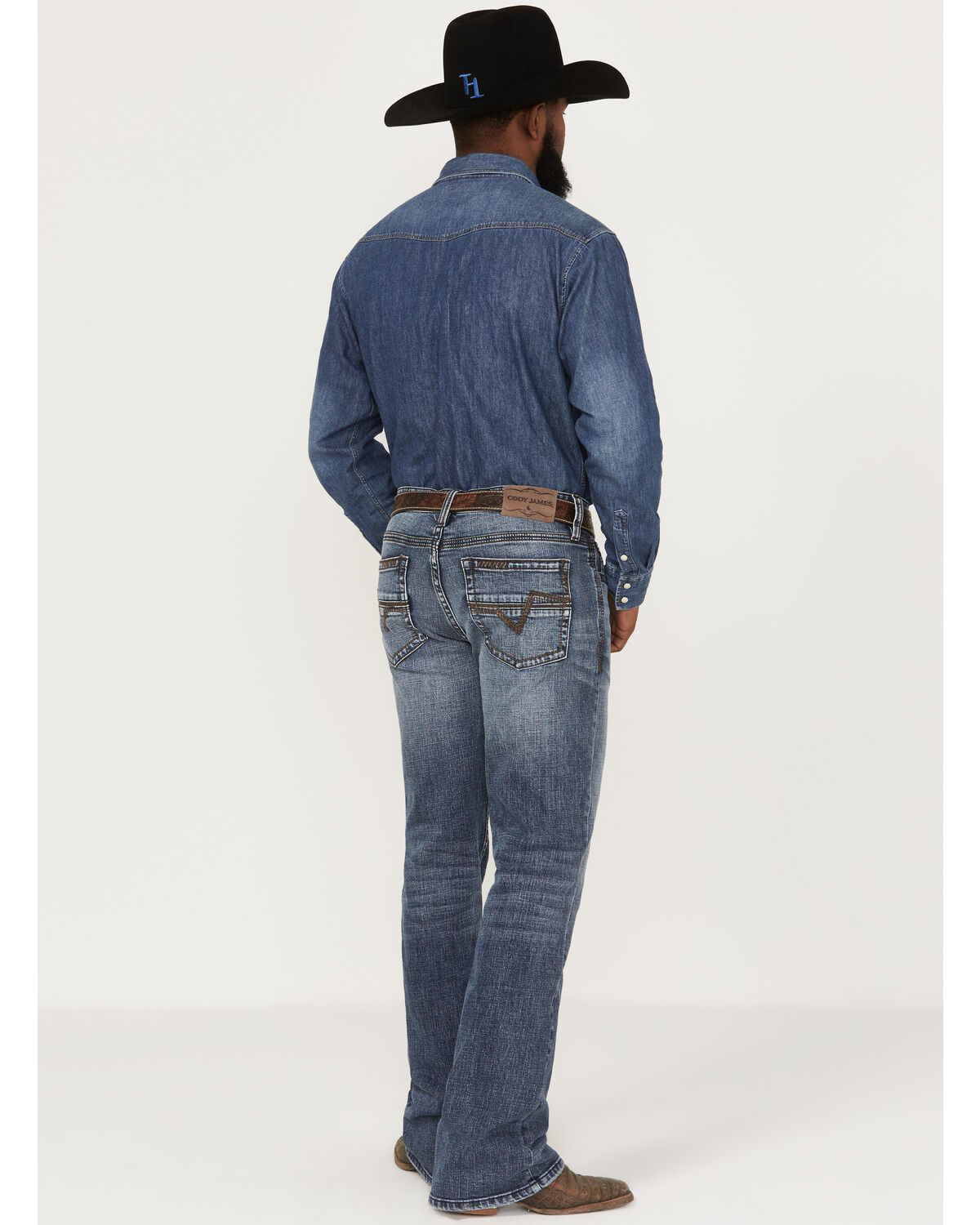 Image #3 - Cody James Men's Peacemaker Stretch Regular Bootcut Jeans, Dark Medium Wash, hi-res