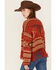 Image #4 - Rock & Roll Denim Women's Southwestern Print Fringe Cardigan, Rust Copper, hi-res