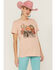 Image #1 - Bohemian Cowgirl Women's Wild & Free Doll Nashville Graphic Tee , Coral, hi-res