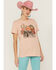 Image #1 - Bohemian Cowgirl Women's Wild & Free Doll Nashville Graphic Tee, Coral, hi-res