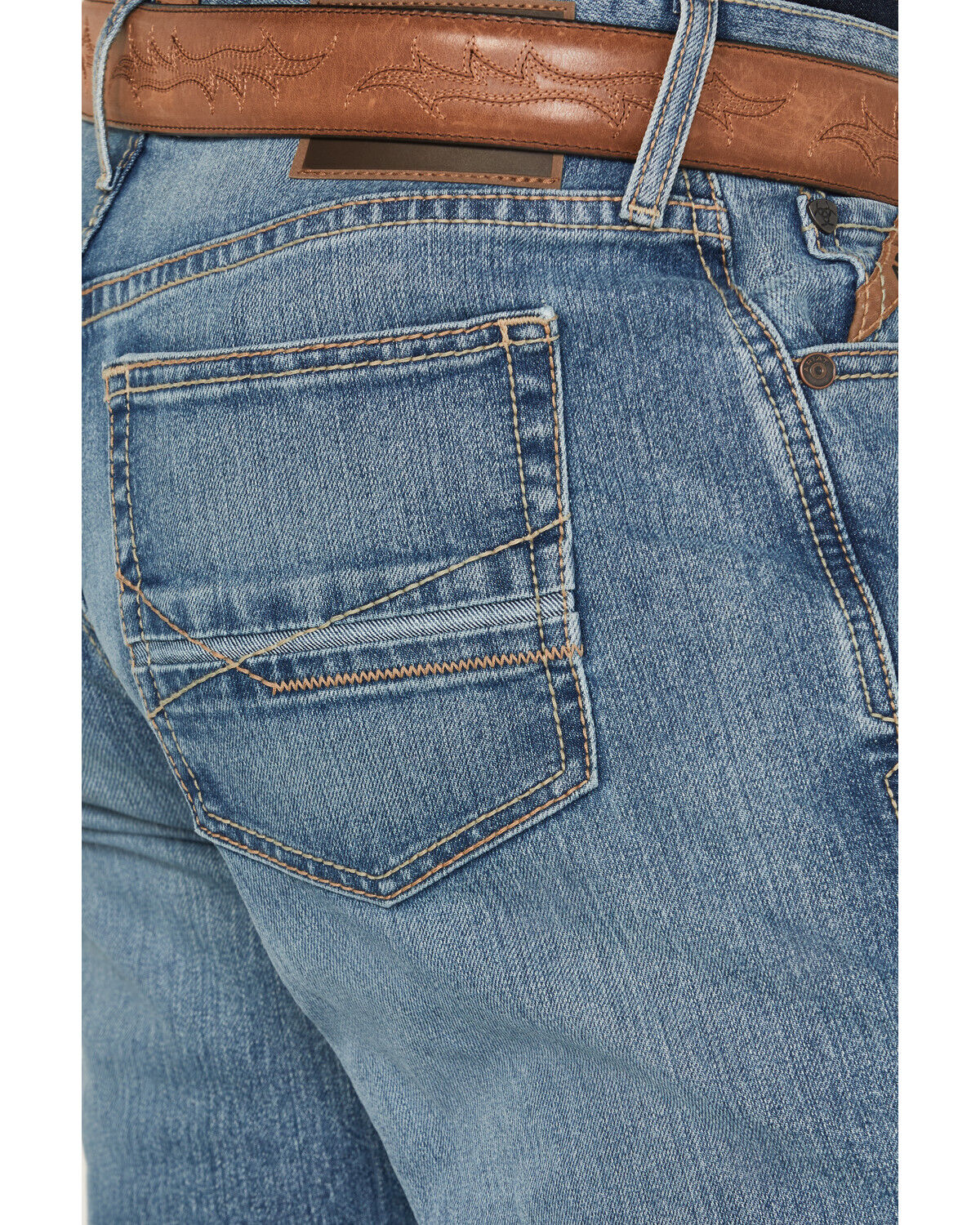 Image #4 - Ariat Men's M2 Prince Arcadia Medium Wash Relaxed Bootcut Stretch Denim Jeans, Medium Wash, hi-res