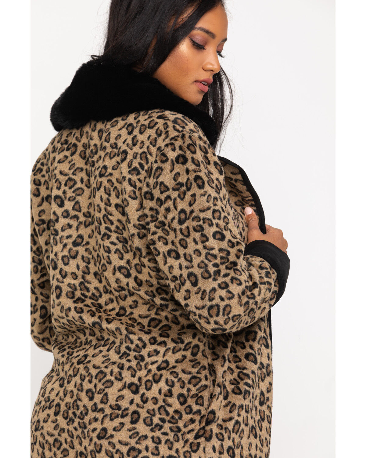 Image #5 - Double D Ranch Women's Leopard Cactus Cat Jacket, Leopard, hi-res