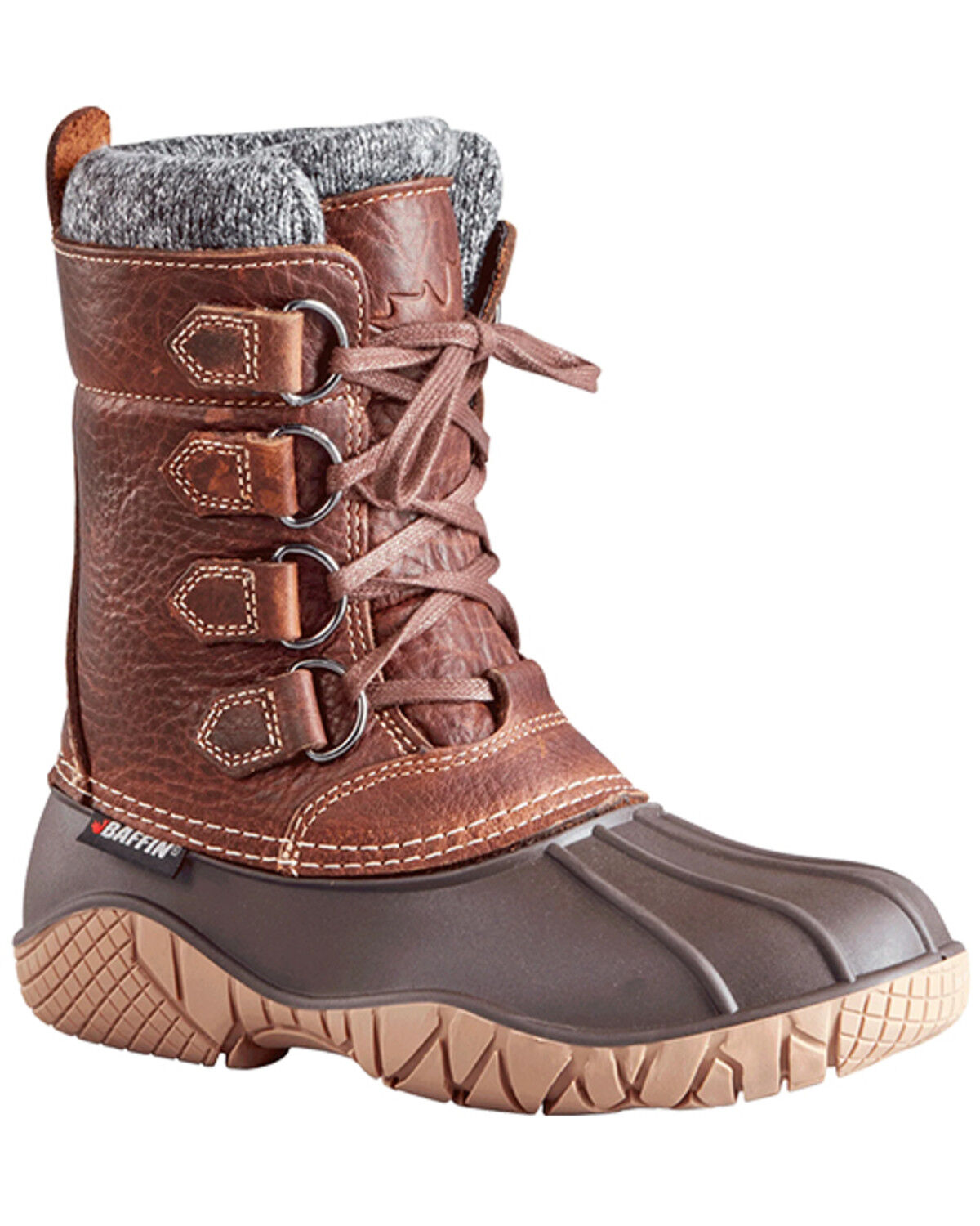 Image #1 - Baffin Women's Yellowknife Cuff Insulated Boots - Round Toe, Brown, hi-res