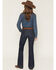 Image #3 - Wrangler Women's Bespoke Alexandrea Dark Wash High Rise Trouser Stretch Denim Jeans, Dark Wash, hi-res