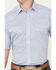 Image #3 - Rough Stock by Panhandle Men's Medallion Print Short Sleeve Stretch Pearl Snap Western Shirt, Blue, hi-res