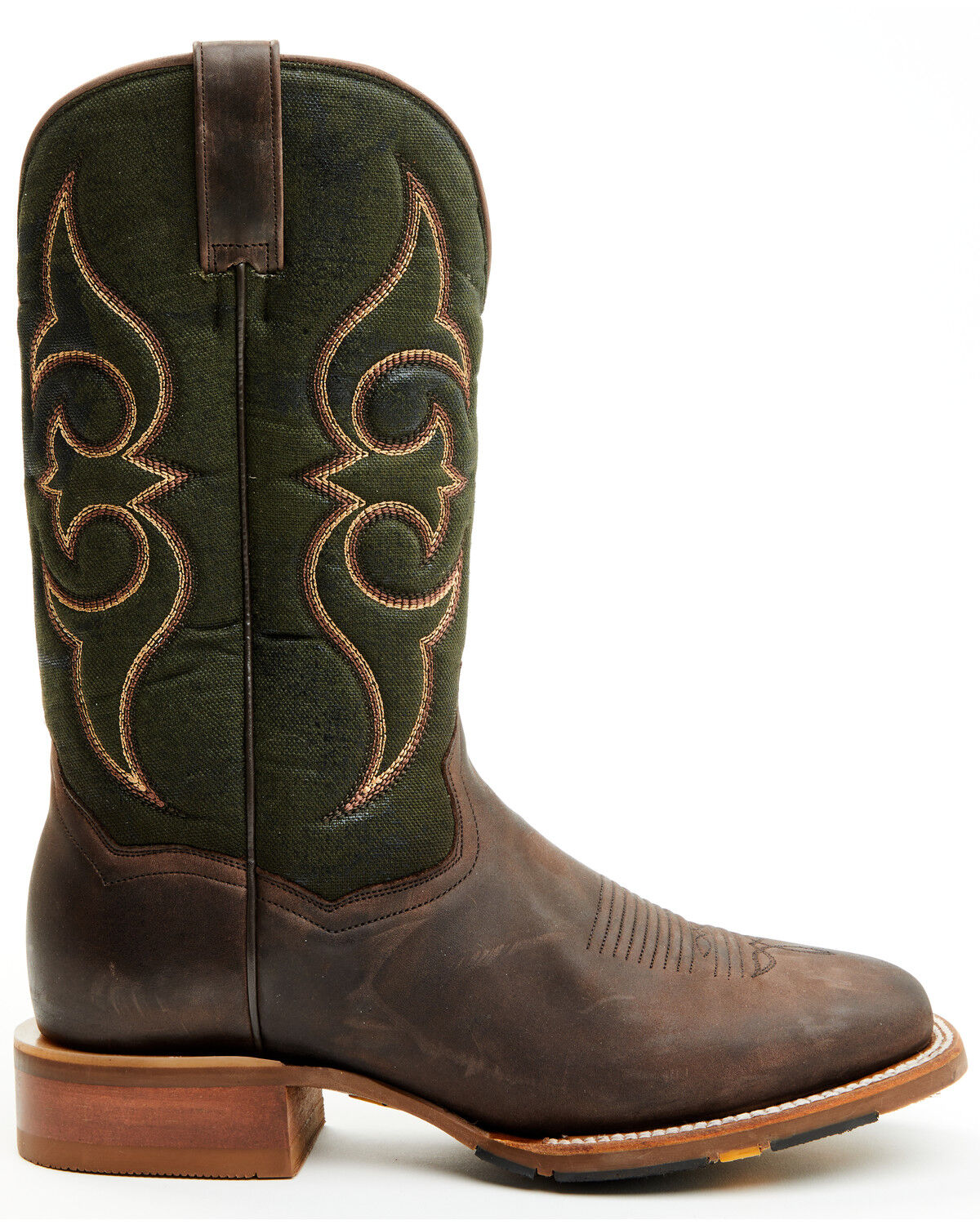 Image #2 - Dan Post Men's Jenks Performance Western Boots - Broad Square Toe, Brown, hi-res