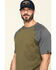 Image #5 - Hawx Men's Olive Midland Short Sleeve Baseball Work T-Shirt, Olive, hi-res