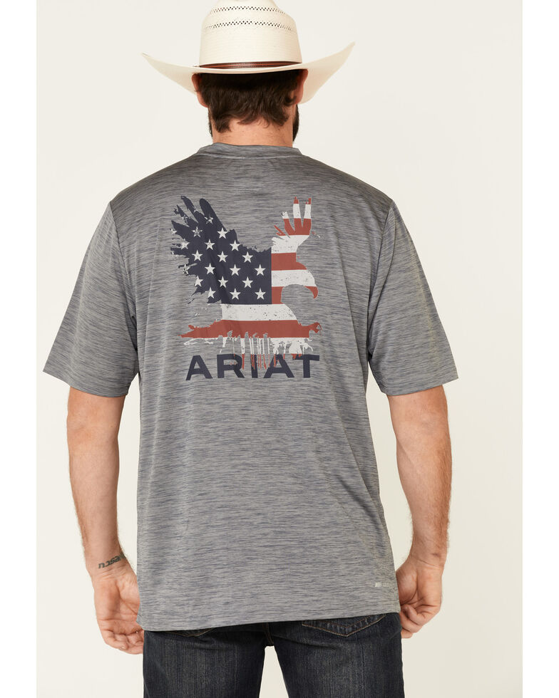 Ariat Men's Rock Climb Eagle Graphic Charger T-Shirt , Grey, hi-res