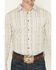 Image #3 - Gibson Trading Co Men's Tiki Boat Southwestern Striped Print Long Sleeve Button-Down Stretch Western Shirt, White, hi-res