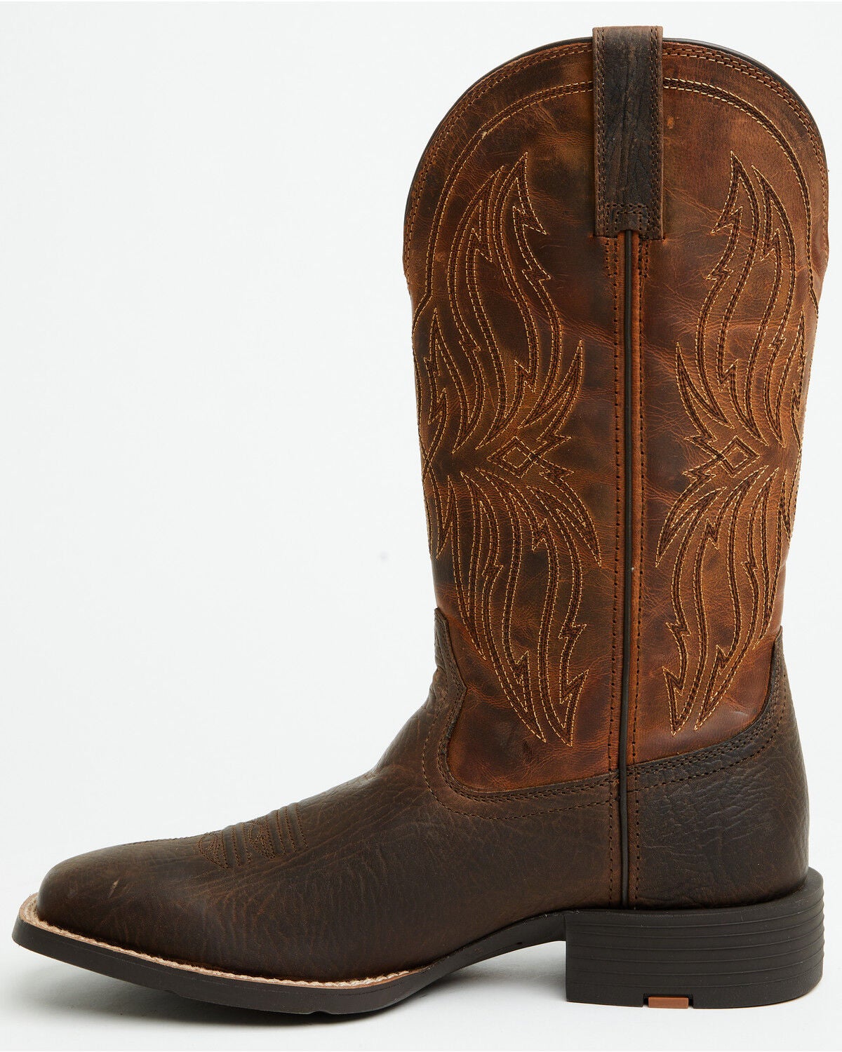 Image #3 - Ariat Men's Sport Rustler Performance Western Boots - Broad Square Toe, Brown, hi-res