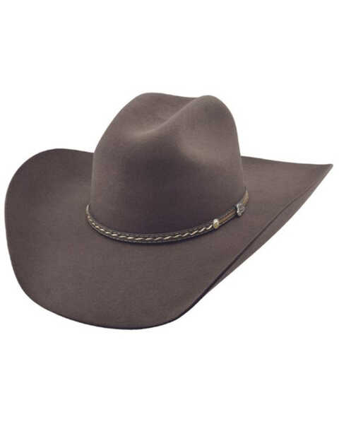 Image #1 - Justin Crowell 6X Felt Cowboy Hat , Chocolate, hi-res