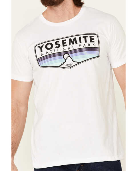 National Park Foundation Men's White Yosemite Park Graphic Short Sleeve T-Shirt , White, hi-res