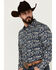 Image #2 - Gibson Trading Co Men's Shin Dig Floral Print Long Sleeve Button-Down Western Shirt, Navy, hi-res