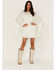 Idyllwind Women's Fairlane Crochet Fringe Ivory Dress, Ivory, hi-res