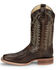 Image #3 - Justin Men's Lyle Umber Western Boots - Broad Square Toe, Dark Brown, hi-res