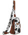 Image #3 - Wrangler Women's Boot Barn Exclusive Daisy Cow Print Sling Bag, Brown, hi-res