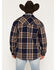 Image #4 - Cody James Men's Trailhead Plaid Print Flannel Fleece Lined Shirt Jacket, Navy, hi-res