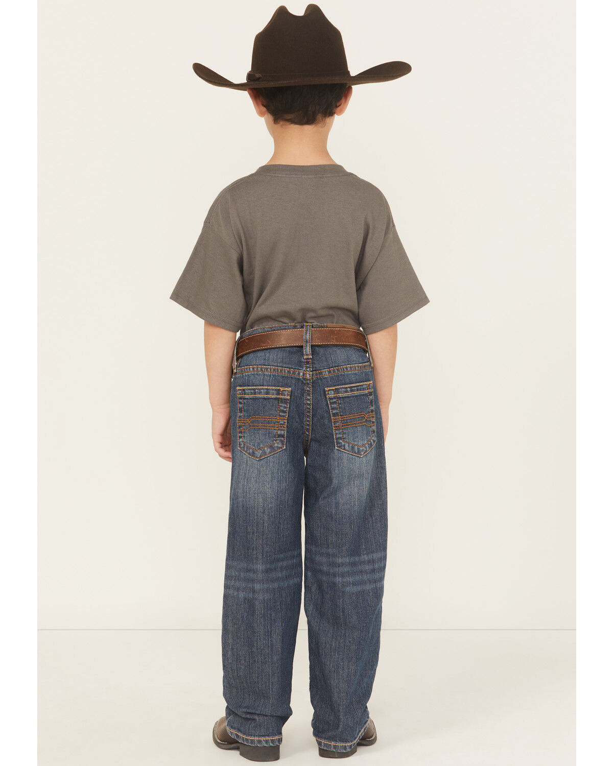 Image #3 - Cody James Little Boys' Wolfstooth Relaxed Bootcut Stretch Denim Jeans, Medium Wash, hi-res
