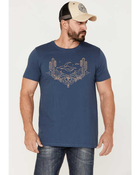 Moonshine Spirit Men's Peyote Short Sleeve Graphic T-Shirt , Navy, hi-res