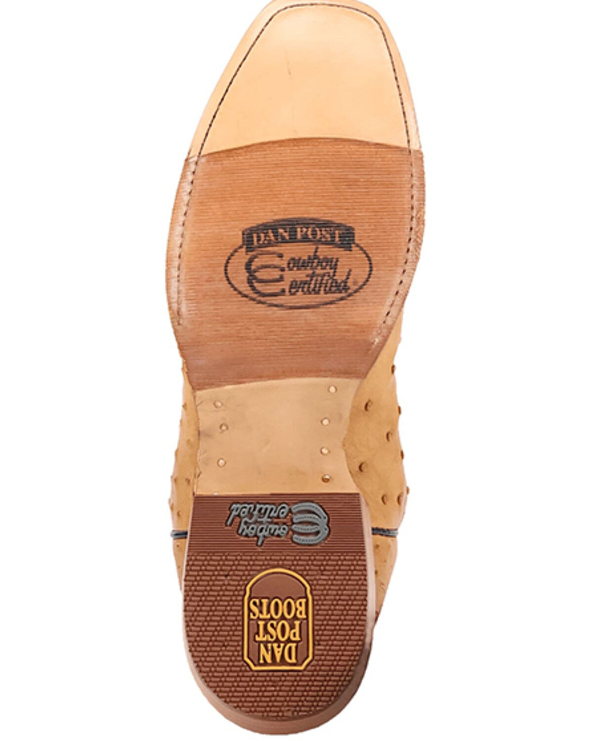 Image #7 - Dan Post Men's Brady Exotic Full-Quill Ostrich Tall Western Boots - Broad Square Toe, Tan, hi-res