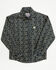 Image #1 - Cinch Toddler Boys' Geo Print Long Sleeve Button-Down Western Shirt, Navy, hi-res