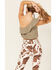 Image #4 - Jolt Women's One-Shoulder Ruffle Crop Top, Olive, hi-res