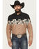 Image #1 - Panhandle Slim Men's Cards Border Long Sleeve Snap Western Shirt, Tan, hi-res