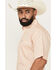 Image #2 - Cinch Men's Geo Print Short Sleeve Button-Down Western Shirt, Orange, hi-res