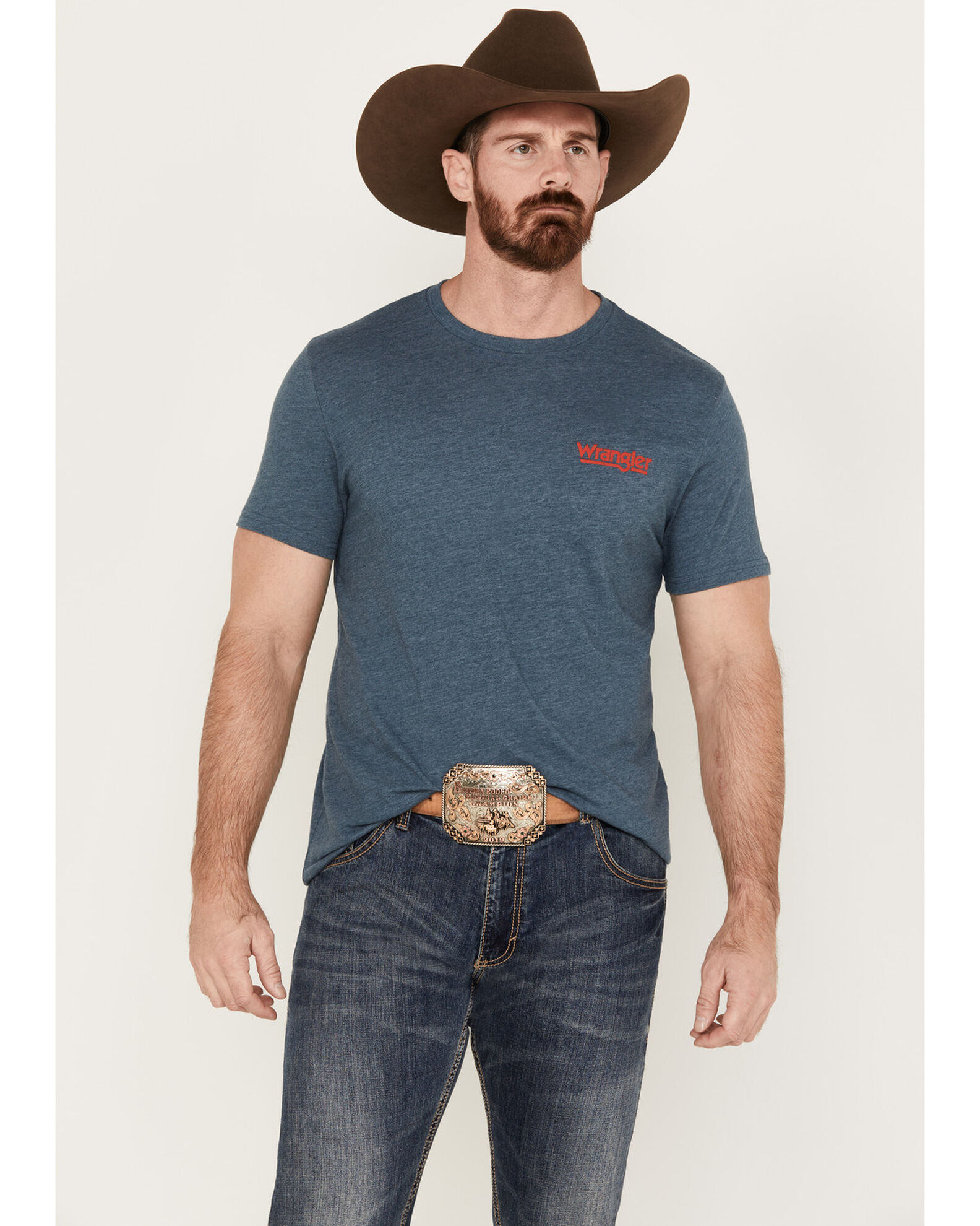 Wrangler Men's Original Denim Logo Short Sleeve Graphic T-Shirt - Country  Outfitter