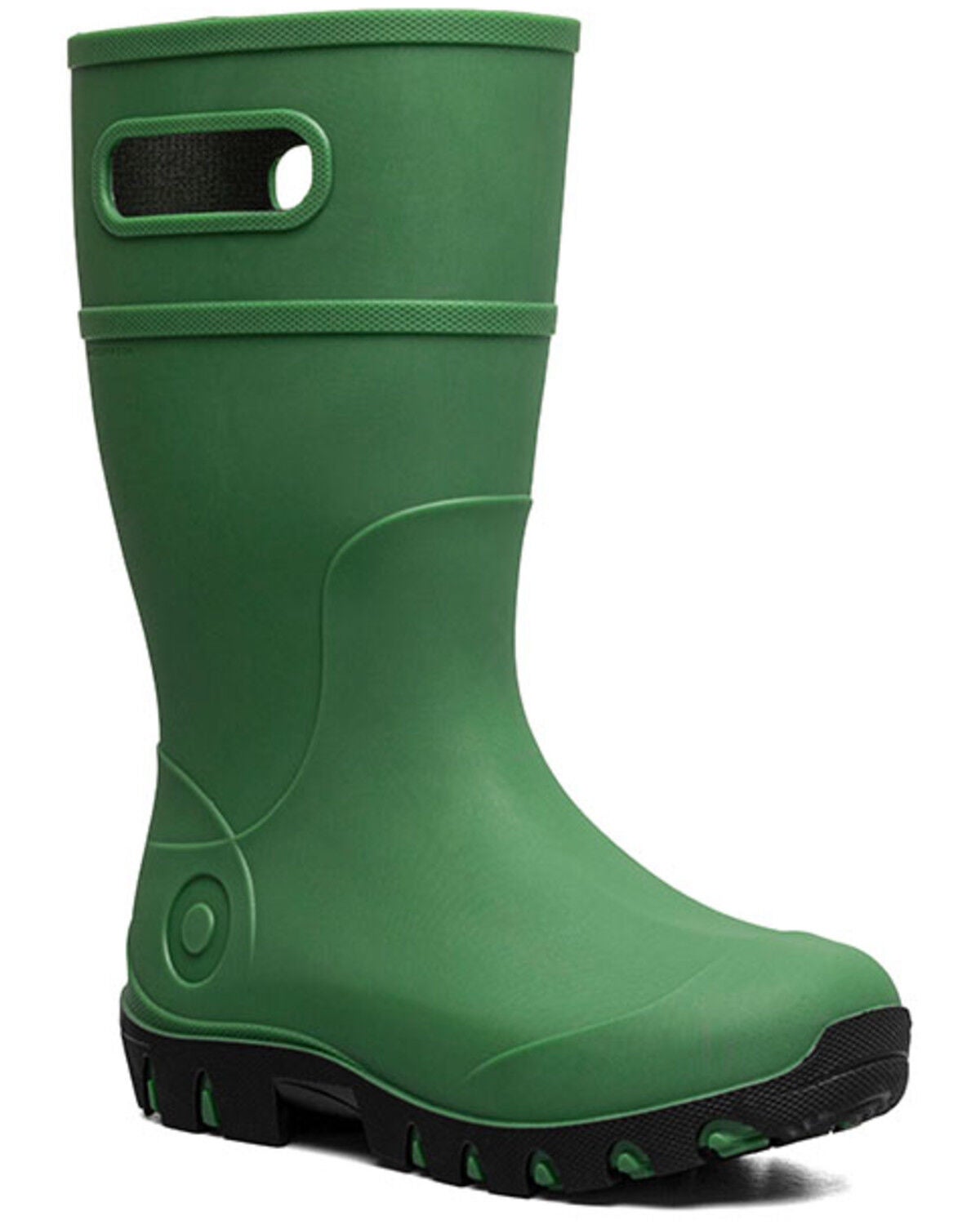 Bogs Boys' Essential Tall Rain Boots - Round Toe, Green, hi-res
