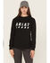 Image #1 - Ariat Women's Rebar Cotton Strong Logo Long Sleeve Work Tee, Black, hi-res