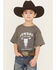Image #1 - Cowboy Hardware Boys' Cowboy Core Short Sleeve Graphic T-Shirt, Grey, hi-res