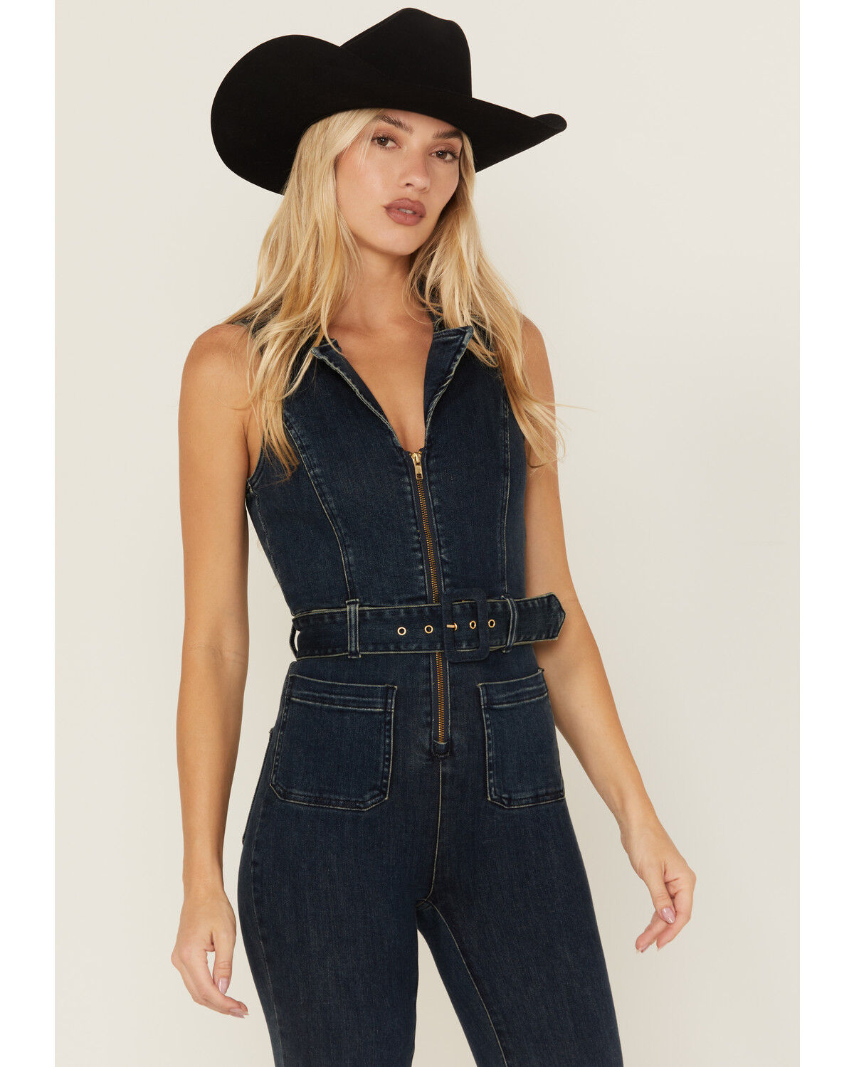 Image #2 - Show Me Your Mumu Women's Jacksonville Dark Wash Denim Jumpsuit, , hi-res