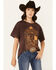 Image #1 - Shyanne Women's Home On Th Range Short Sleeve Graphic Tee, Chocolate, hi-res