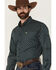 Image #2 - Cinch Men's Geo Print Long Sleeve Button-Down Western Shirt, Black, hi-res