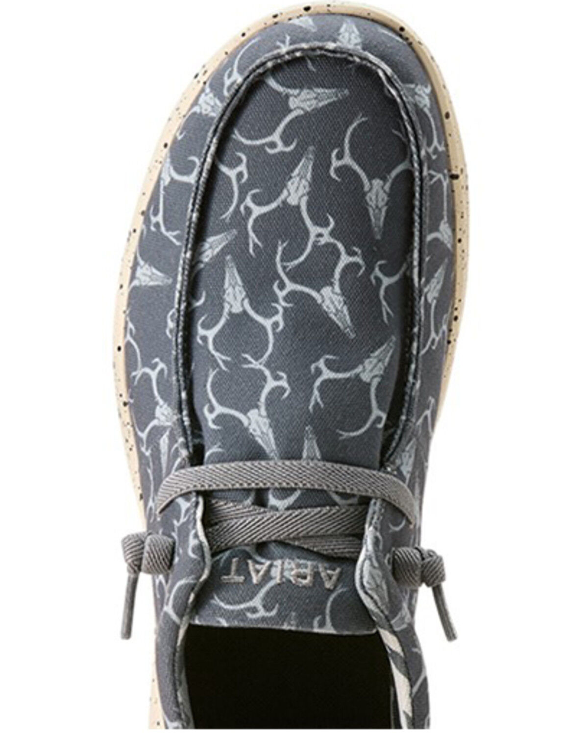 Image #4 - Ariat Men's Hilo Deerskull Print Casual Shoes - Moc Toe, Grey, hi-res