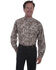 Rangewear by Scully Men's Brown Paisley Long Sleeve Western Shirt, Brown, hi-res