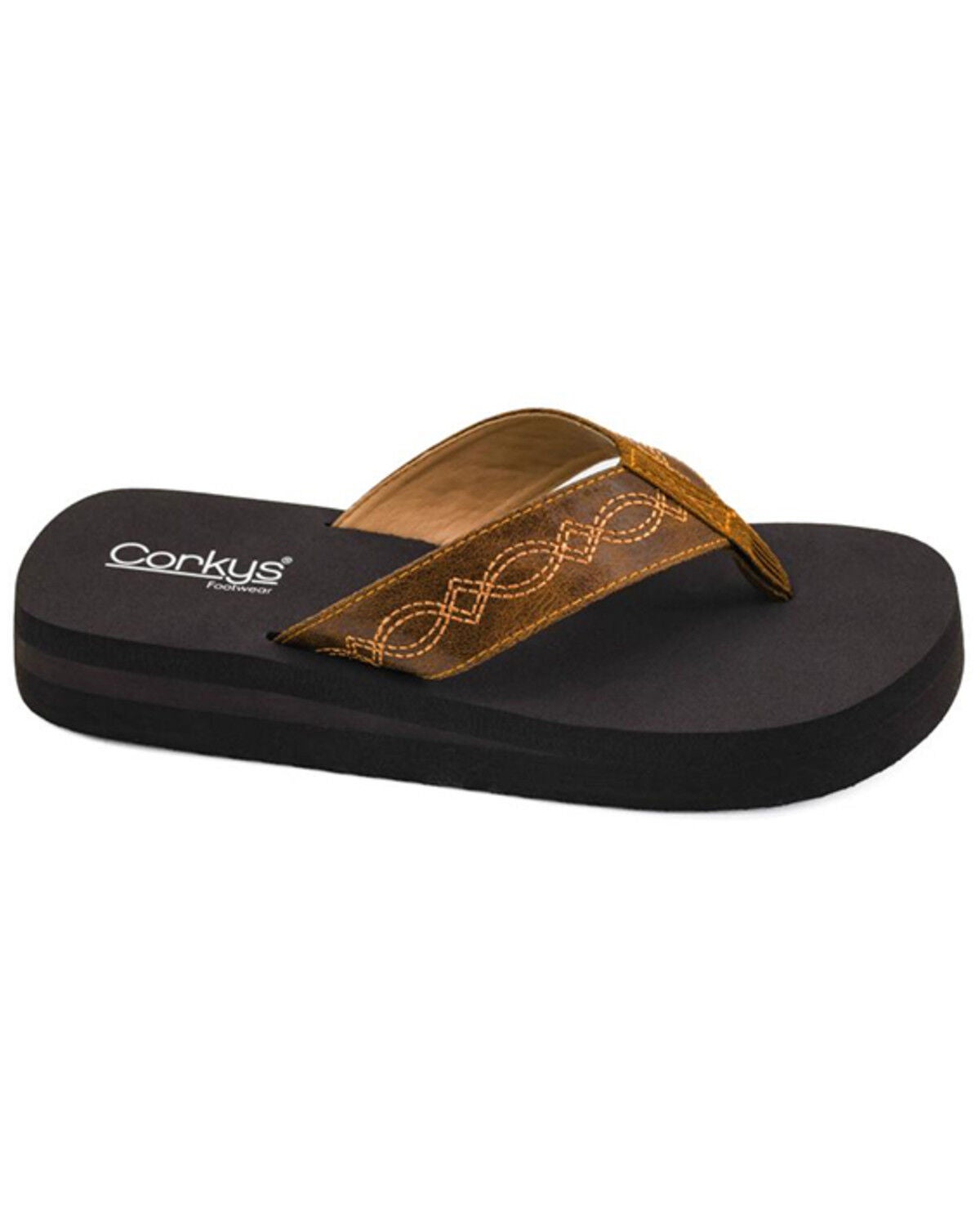 Corkys Women's Overboard Sandals, Brown, hi-res