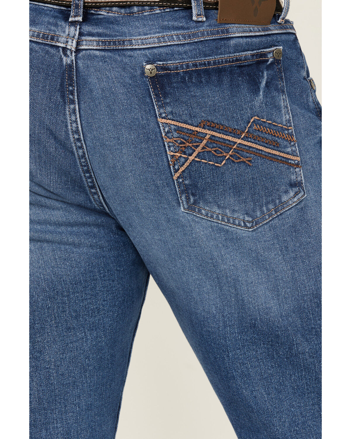 Image #4 - Wrangler 20x Men's Medium Wash Backwater Vintage Bootcut Stretch Denim Jeans, Medium Wash, hi-res