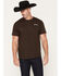 Image #2 - Moonshine Spirit&reg; Men's American Outlaw Short Sleeve Graphic T-Shirt, Chocolate, hi-res