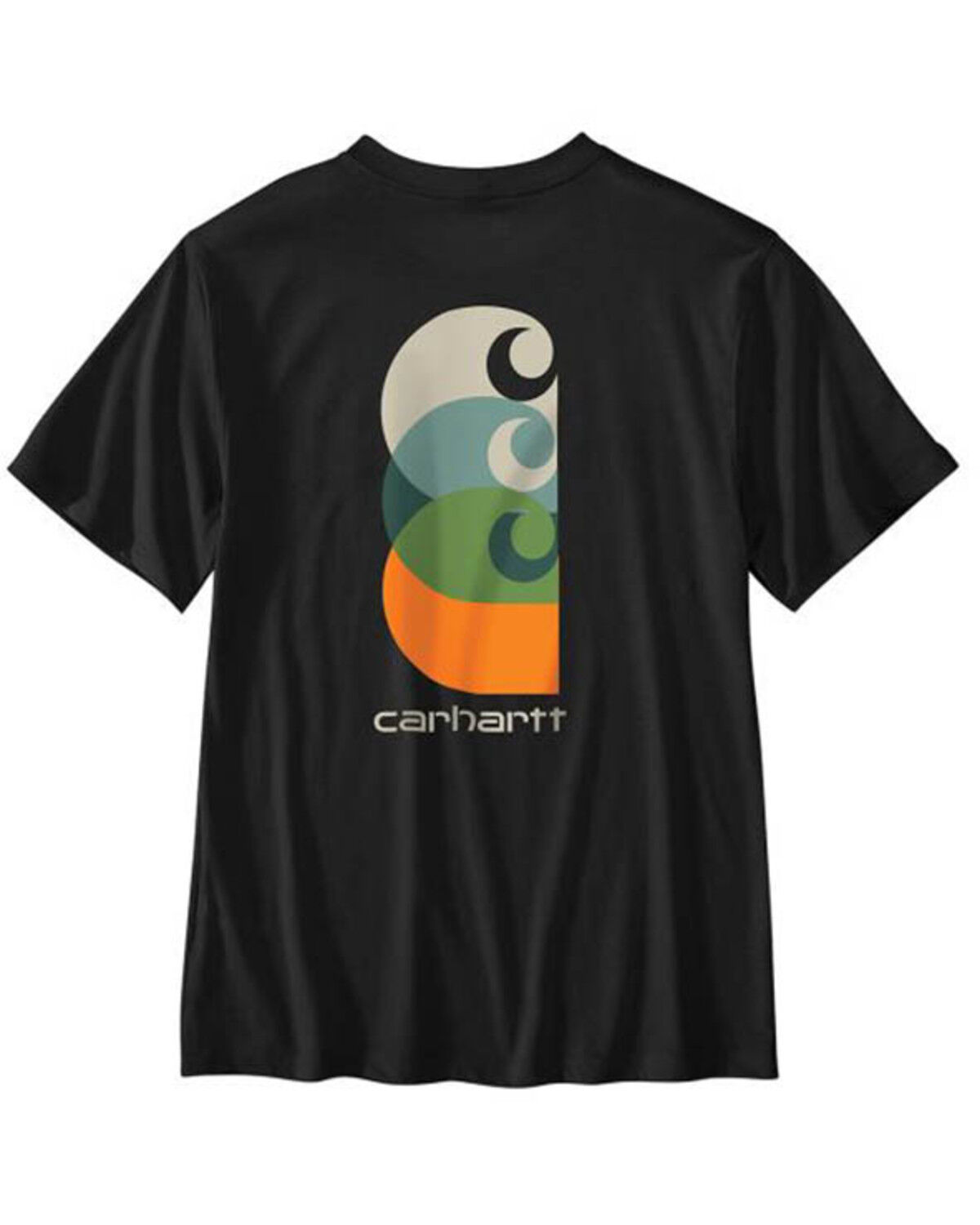 Image #1 - Carhartt Men's Relaxed Fit Lightweight Short Sleeve Graphic Pocket T-Shirt, Black, hi-res