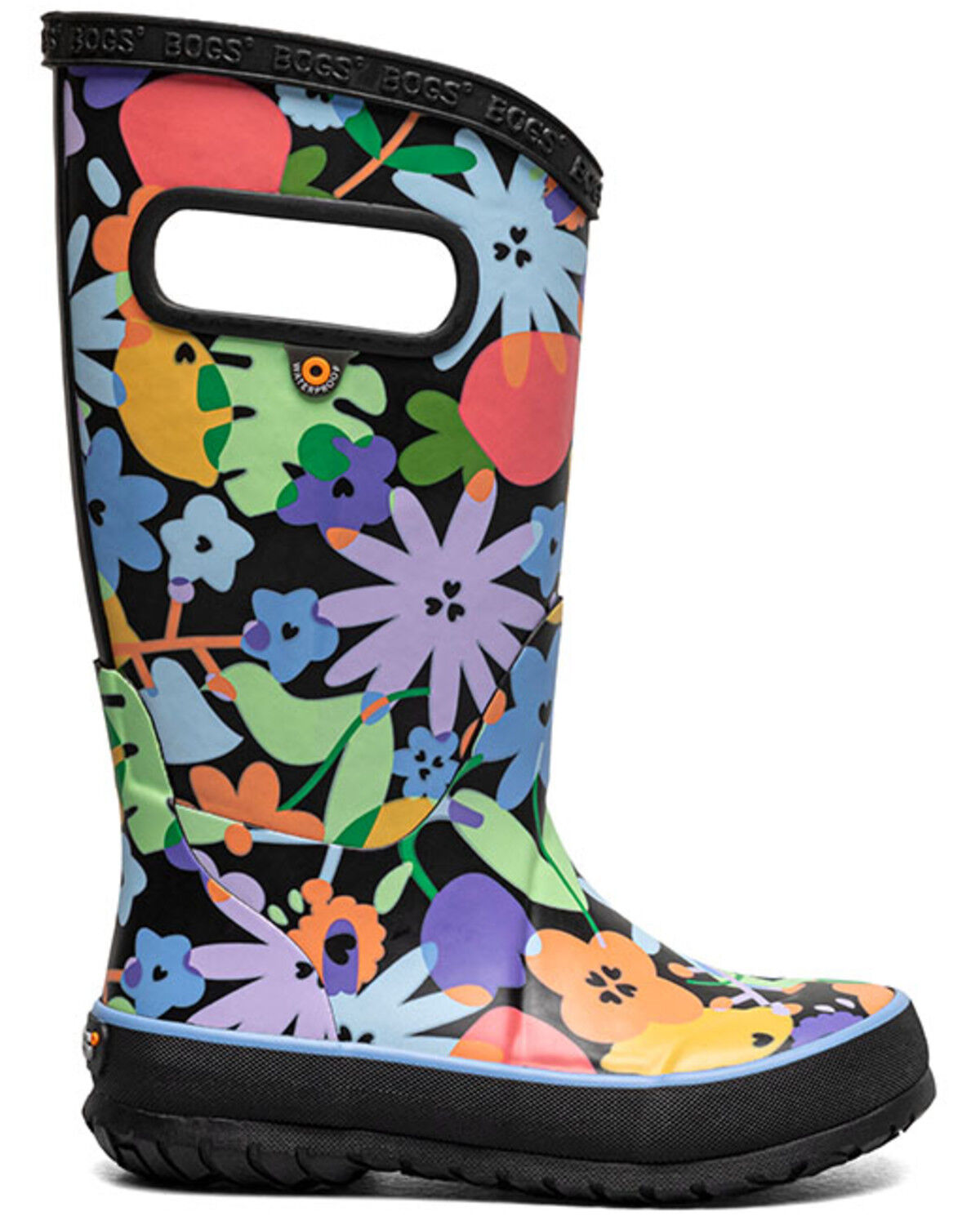 Image #2 - Bogs Girls' Overlap Flowers Rainboots, Multi, hi-res