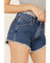 Image #4 - Wrangler Women's Frayed Hem Shorts, Blue, hi-res