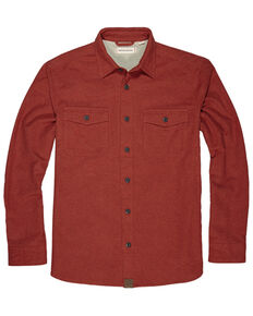 Dakota Grizzly Men's Solid Rust Major Long Sleeve Button-Down Western Flannel Shirt , Rust Copper, hi-res
