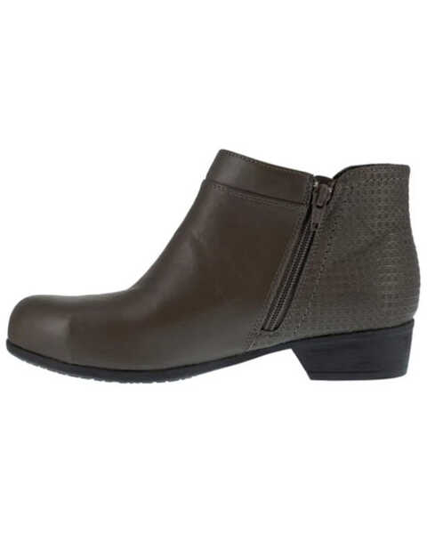 Rockport Women's Charcoal Carly Work Booties - Alloy Toe, Charcoal, hi-res