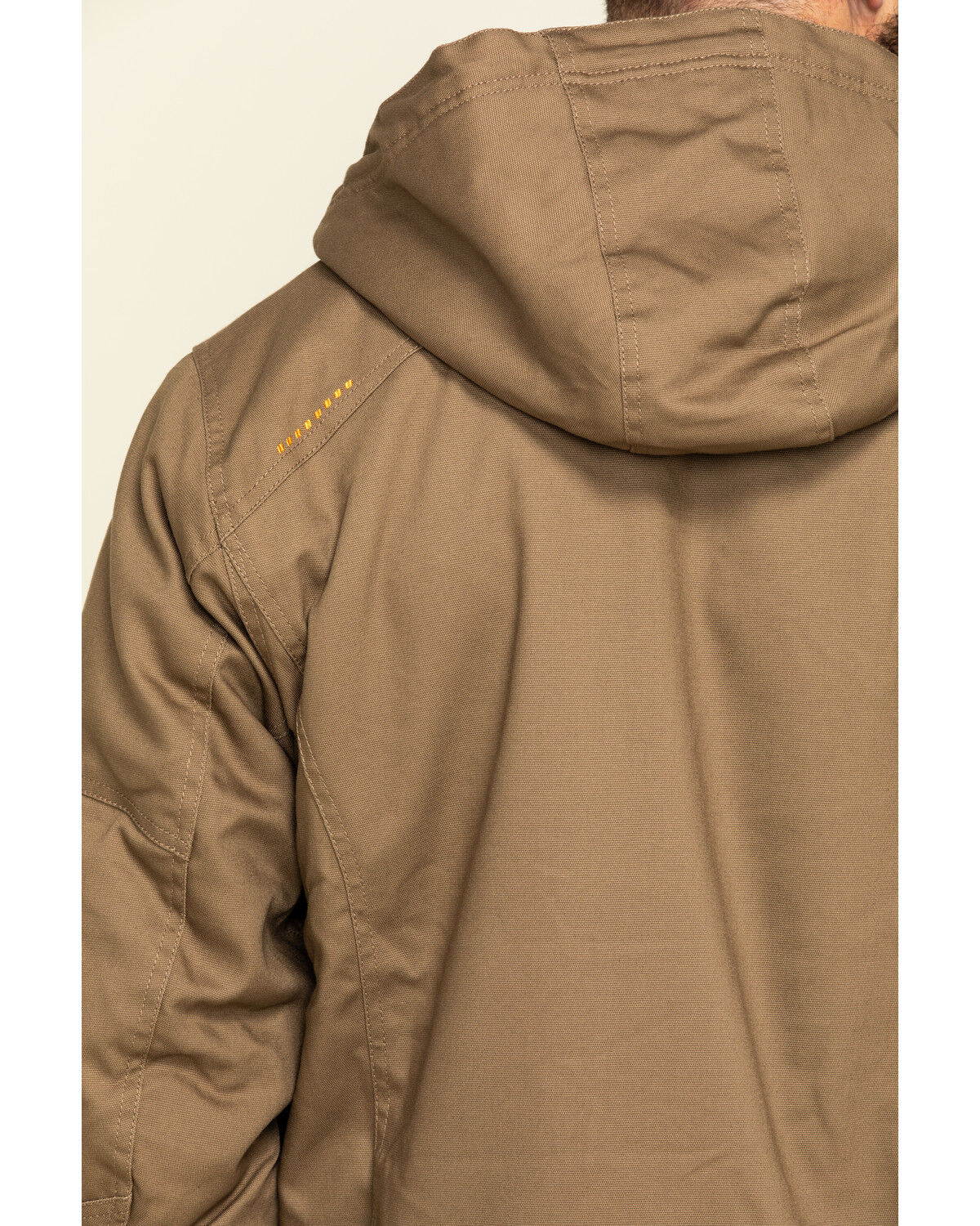 Image #5 - Ariat Men's Field Khaki Rebar Duracanvas Hooded Work Jacket, Beige/khaki, hi-res