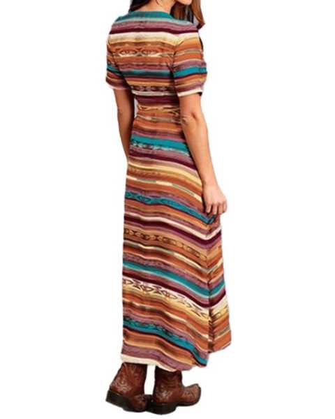 Image #2 - Stetson Women's Sunset Serape Short Sleeve Midi Wrap Dress, Multi, hi-res