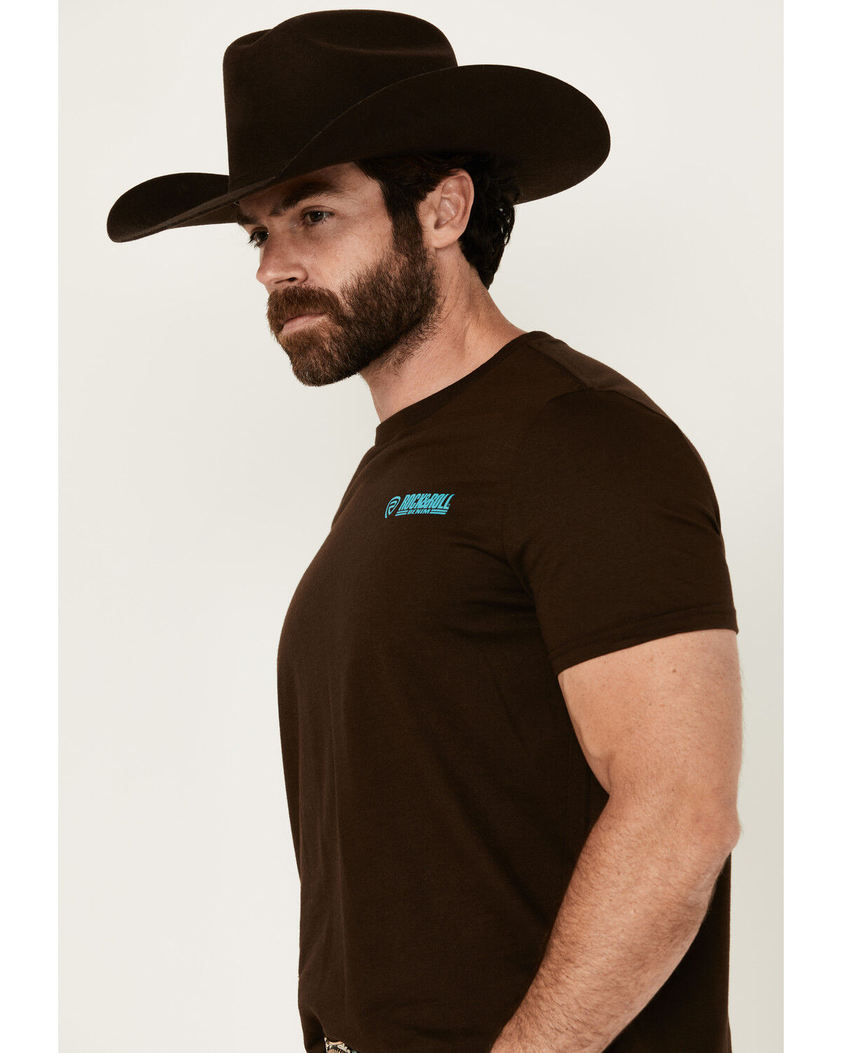 Image #4 - Rock & Roll Denim Men's Southwestern Circle Logo Short Sleeve Graphic T-Shirt, Dark Brown, hi-res