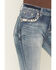 Image #4 - Grace In LA Women's Medium Wash Mid Rise Geo Embroidered Bootcut Stretch Denim Jeans, Medium Wash, hi-res